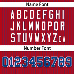 Red Royal Stripe Authentic Pullover Baseball Jersey 4