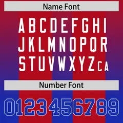 Red Royal Vertical Stripe Gradient Team Football Jersey 4