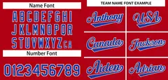 Red Royal-White Classic Authentic Baseball Jersey 3