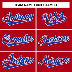 Red Royal-White Classic Authentic Baseball Jersey 3