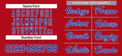 Red Royal-White Classic Authentic Baseball Jersey 3