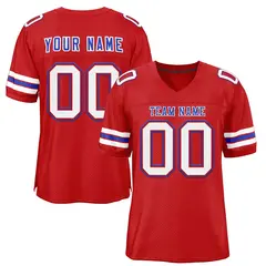 Red Royal-White Classic Authentic Football Jersey 1