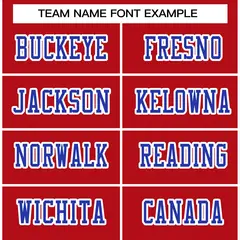 Red Royal-White Classic Authentic Football Jersey 3