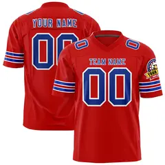 Red Royal-White Classic Authentic Football Jersey 1