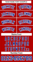 Red Royal-White Classic Basketball Jersey 3
