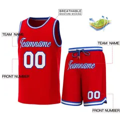 Red Royal-White Classic Sets Basketball Jersey 2