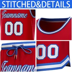 Red Royal-White Classic Sets Basketball Jersey 6