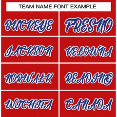 Red Royal-White Classic Style Hockey Jersey 3