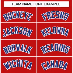 Red Royal-White Classic Style Hockey Jersey 3