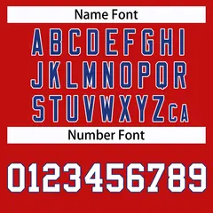 Red Royal-White Classic Style Hockey Jersey 4