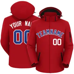 Red Royal-White Classic Waterproof Jacket