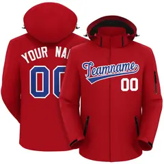 Red Royal-White Classic Waterproof Jacket