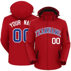 Red Royal-White Classic Waterproof Jacket