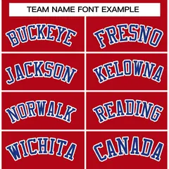 Red Royal-White Raglan Sleeves Varsity Full-Snap Letterman Jacket 3