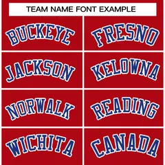 Red Royal-White Raglan Sleeves Varsity Full-Snap Letterman Jacket 5