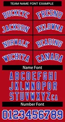 Red Royal-White Striped Sleeveless Fashion Baseball Jersey 5