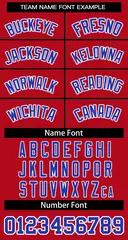 Red Royal-White Striped Sleeveless Fashion Baseball Jersey 5