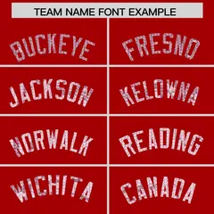 Red Sequined Trim Athletic Basketball Jersey 3