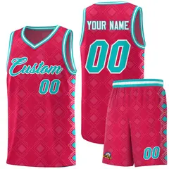 Red Side Blocks Sports Uniform Basketball Jersey