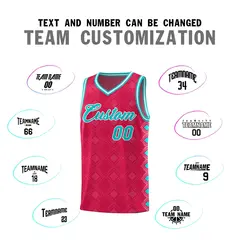 Red Side Blocks Sports Uniform Basketball Jersey 4
