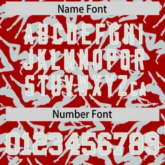 Red Silver Playboy Graffiti Pattern Baseball Jersey 4