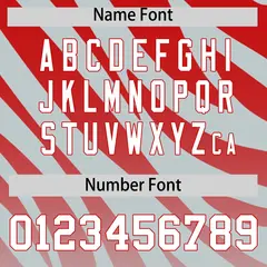 Red Silver Tiger Stripe Gradient Baseball Jersey 4