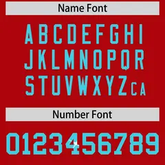Red Sky Blue Sequin Lettering Football Jersey 4