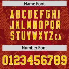 Red Snakeskin Graffiti Pattern Authentic Football Jersey 4