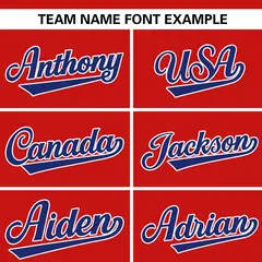 Red Stand Collar Classic Baseball Jersey 3