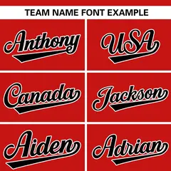 Red Stand Collar Classic Baseball Jersey 3