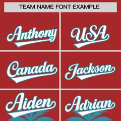 Red Teal Graffiti Pattern Bossinia Style Baseball Jersey 3