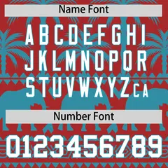 Red Teal Graffiti Pattern Bossinia Style Baseball Jersey 4