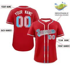 Red Transgender Pride Month Classic Baseball Jersey 2