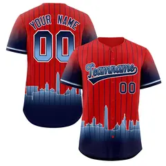 Red Washington City Silhouette Baseball Jersey 1