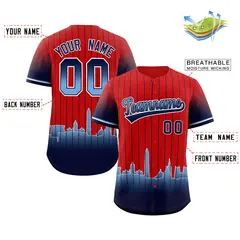 Red Washington City Silhouette Baseball Jersey 2