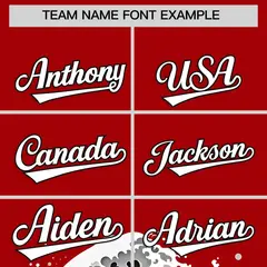Red Wave Graffiti Pattern Baseball Jersey 3