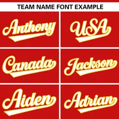 Red White Authentic Full-Button Baseball Jersey 3