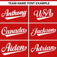 Red White Authentic Full-Button Baseball Jersey 3