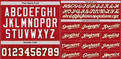 Red White-Black Authentic Classic Baseball Jersey 3
