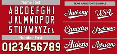 Red White-Black Authentic Classic Baseball Jersey 3