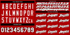 Red White-Black Authentic Classic Baseball Jersey 3