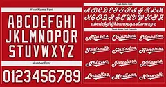 Red White-Black Authentic Classic Baseball Jersey 3