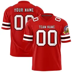 Red White-Black Classic Authentic Football Jersey 1