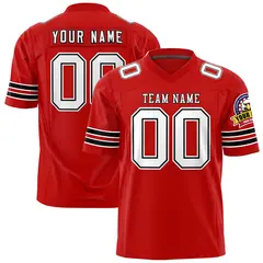 Red White-Black Classic Authentic Football Jersey 1