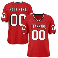 Red White-Black Classic Style Authentic Football Jersey