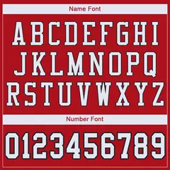 Red White-Black Classic Style Mesh Authentic Football Jersey 8