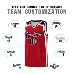 Red White Black Color Charge Series Team Basketball Jersey 4