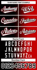 Red White-Black Gradient Fashion Authentic Baseball Jersey 4