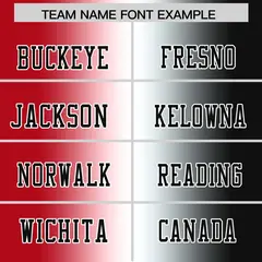 Red White-Black Gradient Fashion Authentic Football Jersey 3
