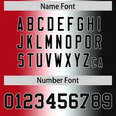 Red White-Black Gradient Fashion Authentic Football Jersey 4